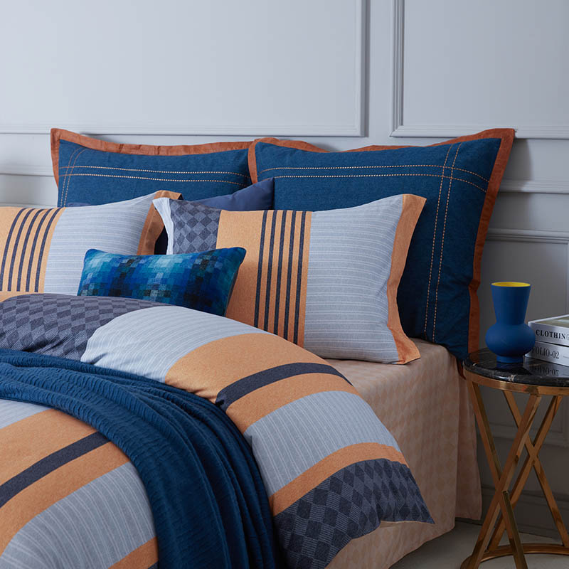 梦洁家纺 梦洁云朵绵印花四件套：橙晓1010189049高清大图