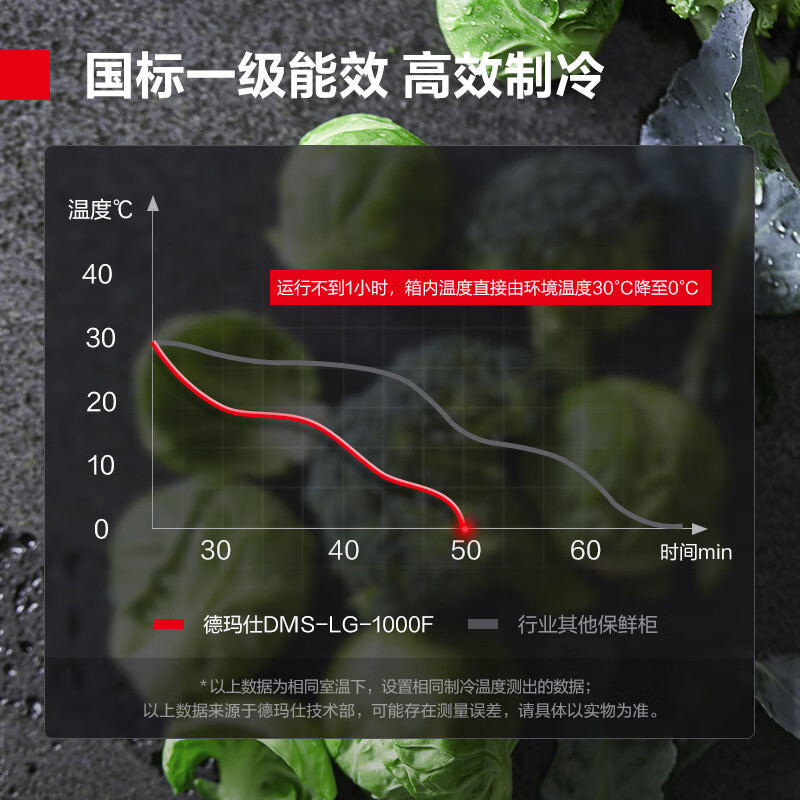 德玛仕冷藏展示柜DMS-LG-1000F 冷藏水果蔬菜鲜花[高原地区勿拍]高清大图