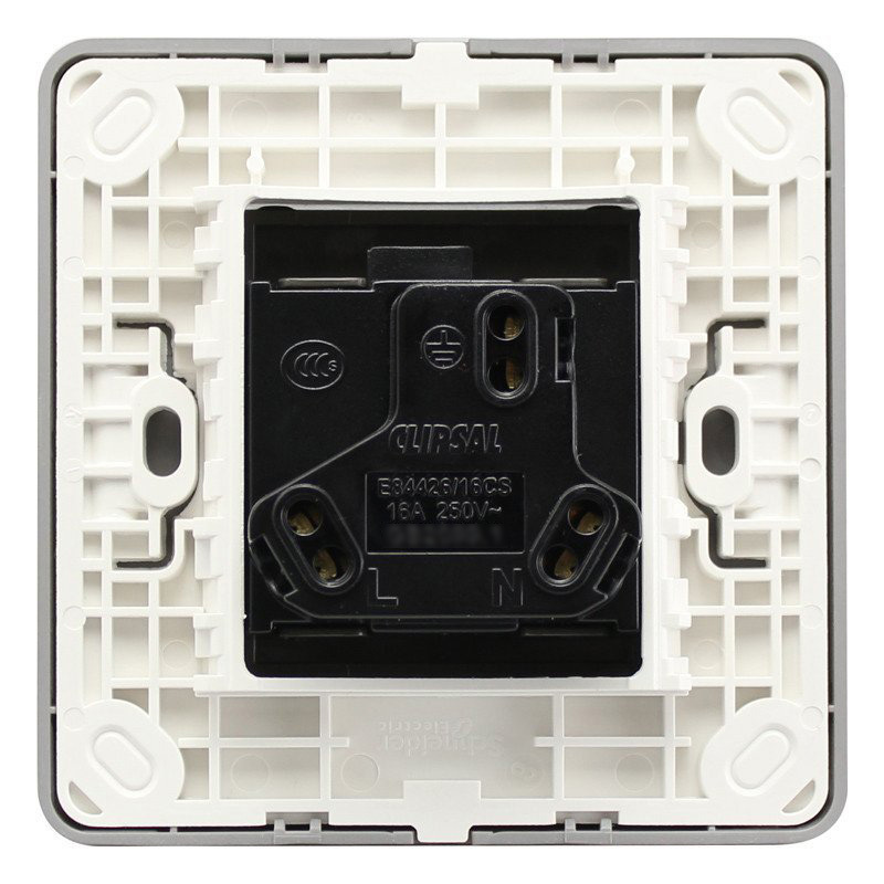 施耐德电气（Schneider Electric）一位三孔插座 墙壁开关电源插座面板 10A 轻点格调棕