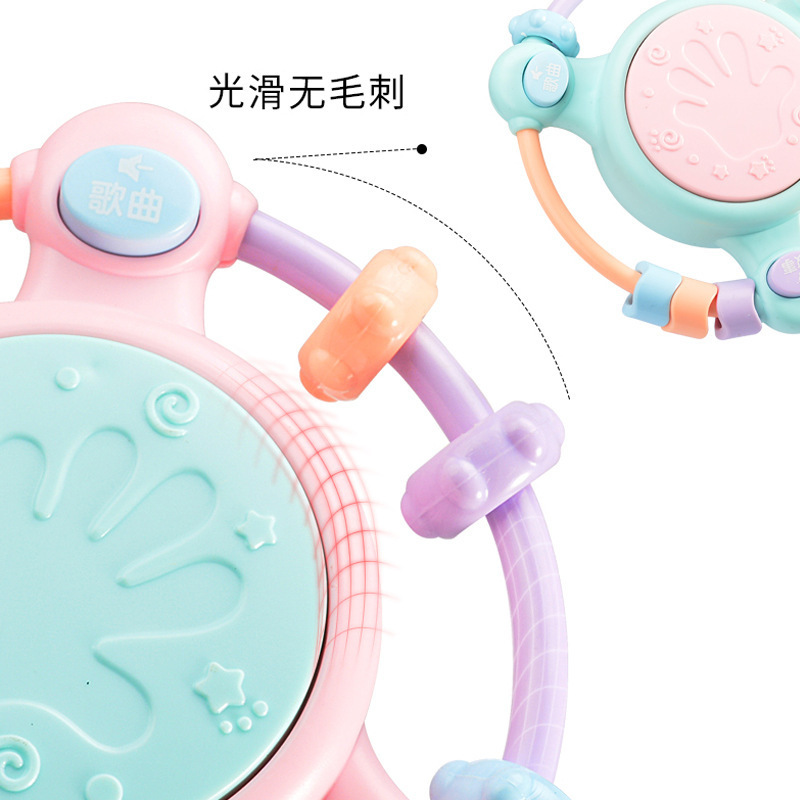 手拍鼓 多功能宝宝串珠益智音乐拍拍鼓0-1岁儿童 单只装 B369
