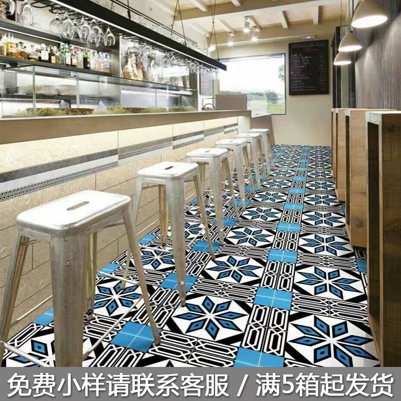 复古小花片彩色客厅仿古地砖卫生间餐厅背景墙砖300*300壹德壹