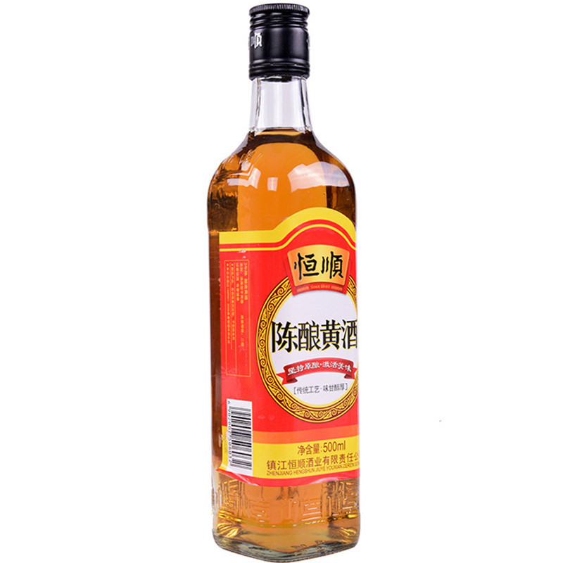 [苏宁超市] 恒顺陈酿黄酒500ml 炒菜 去腥解膻 腌制 香味浓郁