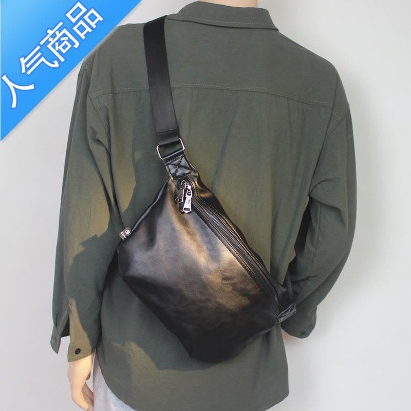 FENGHOU斜挎包大潮牌ins运动背包男士胸质单肩包简约嘻哈个生包腰包男图片