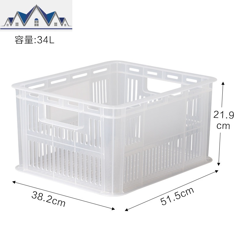 工具书籍零食玩具蔬菜收纳筐储物篮子间客厅卧室书房收纳盒 三维工匠收纳篮 透明34L
