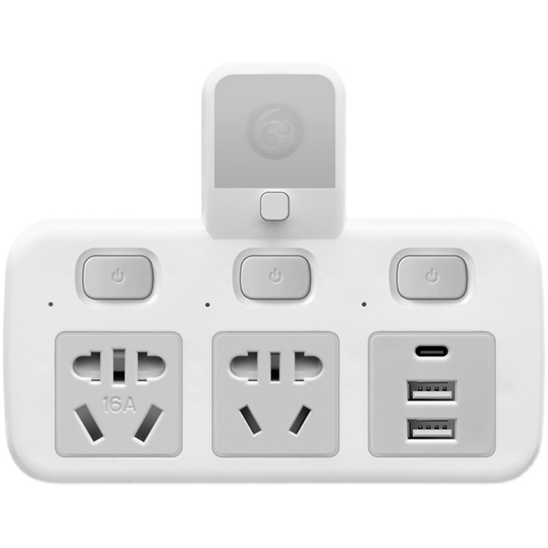 16安带灯usb空调插座转换器10a转16a转换头大功率转换插头三孔