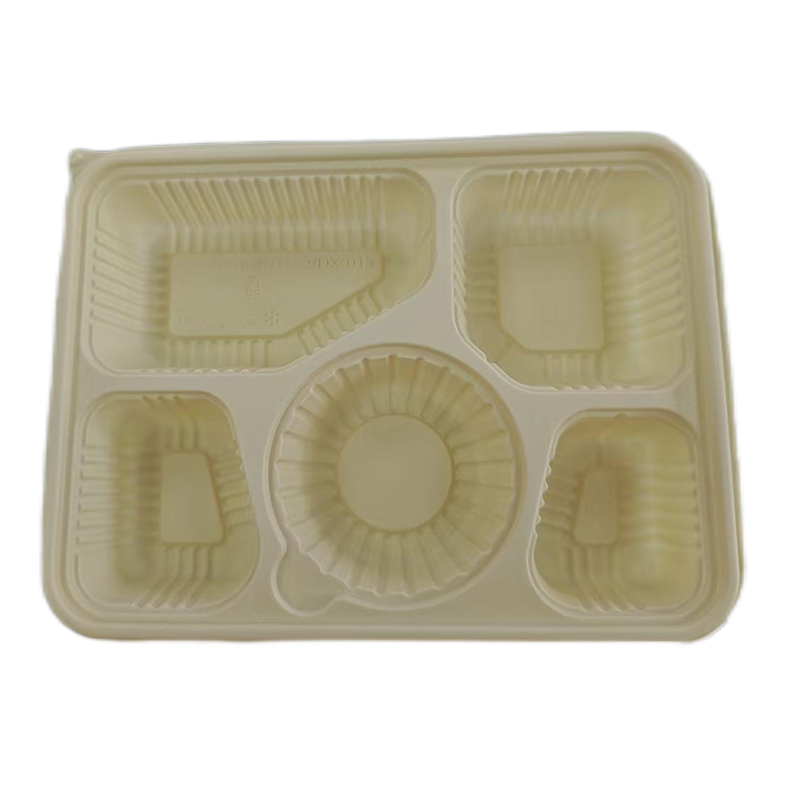 百晟长恒 BSCH-68 环保淀粉五格餐盒 150个/箱 (计价单位:箱)黄色高清大图