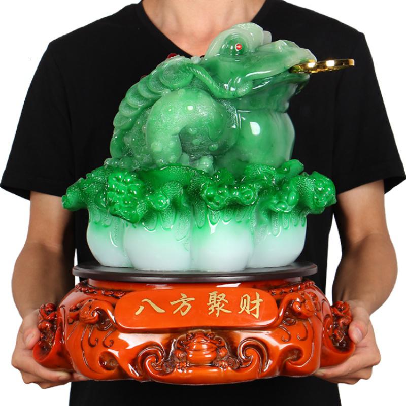 美帮汇金蟾摆件开业三足金蟾蜍白菜工艺品店铺开张送礼摆设高清大图