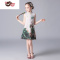 绿彩虹光儿童旗袍夏季改良小女孩宝宝女童旗袍裙古筝演出服连衣裙薄款洋气裙子
