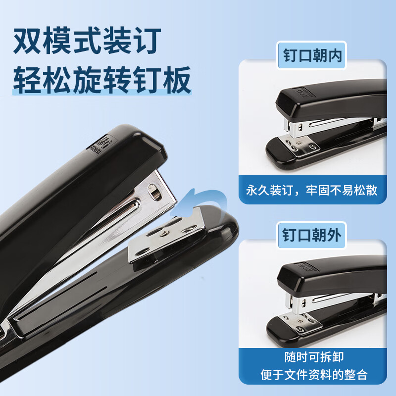 晨光(M&G)订书机侧带起钉器12号(黑)ABS92718高清大图