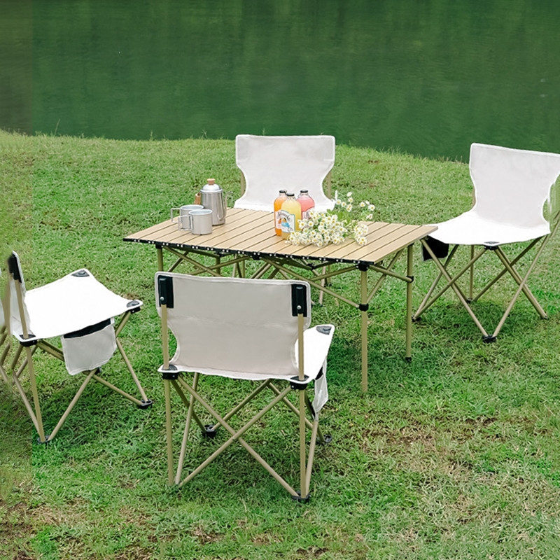户外折叠桌椅便携式野外露营野餐闪电客公园郊游用品套装蛋卷桌子