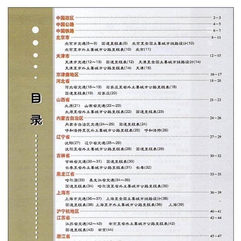 2021中国司机地图册各省市区高速高铁路网一应俱全城佳通电话里程 图片色