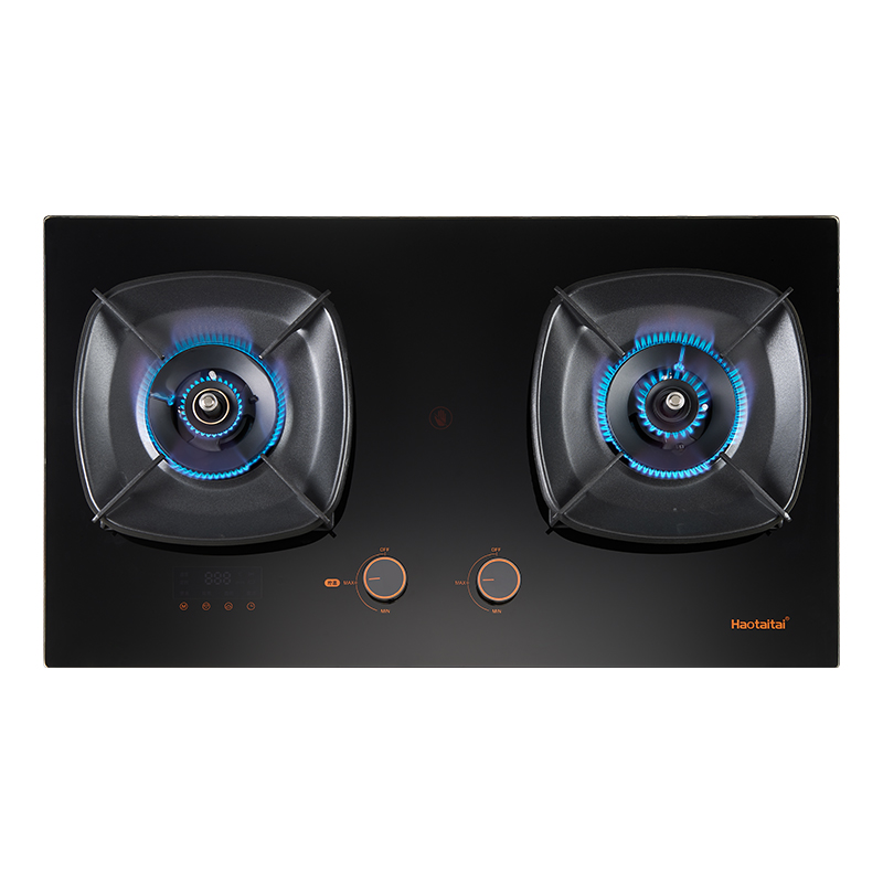 Haotaitai燃气灶JZT-H110天然气5.2kW防干烧定时安全灶双灶防干烧+左灶定时智能烹饪烟灶联动高清大图
