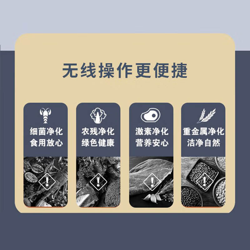 荣事达(Royalstar)多功能果蔬清洗机RSQ-7TF便携钛刀头食材净化机高清大图
