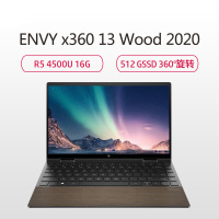 惠普(hp) ENVY 13.3英寸十代轻薄轻薄超长续航本商务办公学习笔记本电脑【R5-4500U 16G 512SSD 集成显卡 触摸屏】木纹板 13-ay0061AU