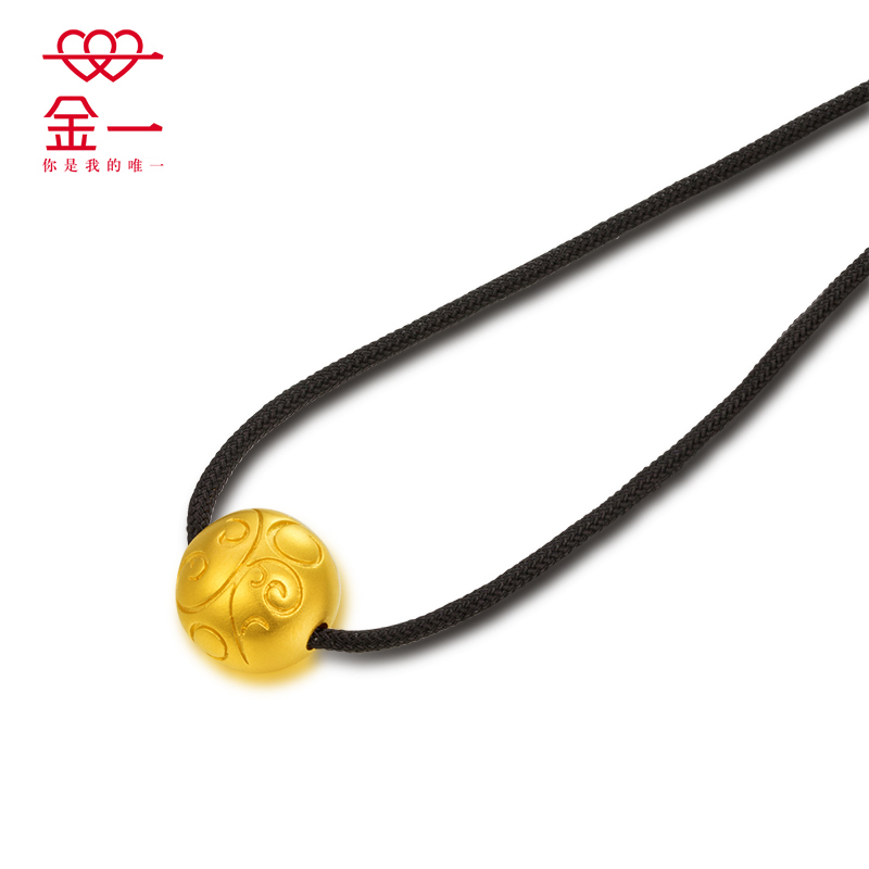 金一 足金古法金男女通用款福运绵长黄金吊坠传承首饰吊坠(计价)ABB45263