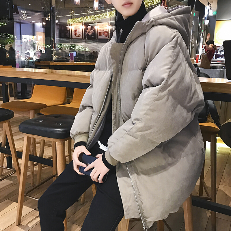 梵克公牛2020面包服男中长款棉衣男港风棉袄男棉服男外套男
