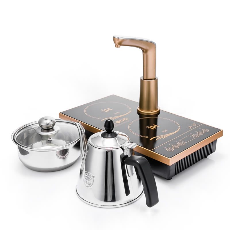 20*37嵌入式平板电磁茶炉黄金蛋上水壶自动抽水功夫茶具电热烧水壶家用 -10配304大功率