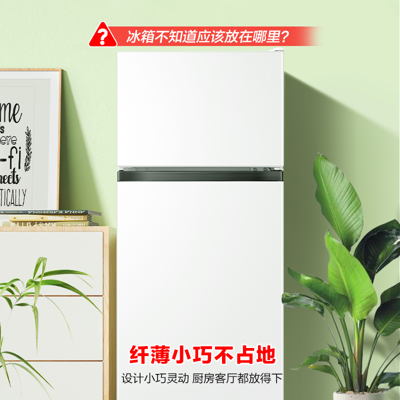 容声(Ronshen)125升 双门两门电冰箱 家用 迷你小型 宿舍租房节能 保鲜冷冻冷藏BCD-125D11D