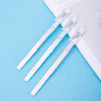 得力黑色中性笔0.35mm学生考试用可爱卡通小清新水笔全针管水笔12支3-5年级A441