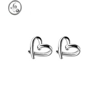 JiMiPT950铂金耳钉女爱心耳环白金耳饰轻奢小众设计高级感耳坠送女友