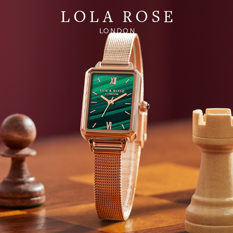 Lola Rose罗拉玫瑰 小绿表轻奢手表时尚女士手表蜜拉尼斯钢带防水