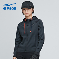 鸿星尔克（ERKE）女长袖上衣秋季新品开衫宽松休闲套头运动卫衣女运动服