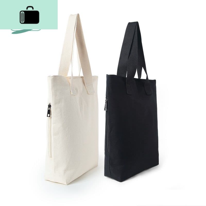 x原创 2020春夏帆布包女单肩韩版简约文艺手提袋大学生原宿风NEW LAKE女士单肩包图片