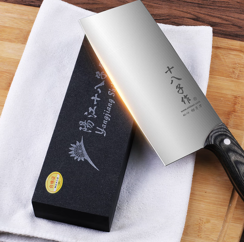 十八子作 家用双面大号磨刀石 厨师专用专业老式家用菜刀磨刀棒神器专用工具高清大图