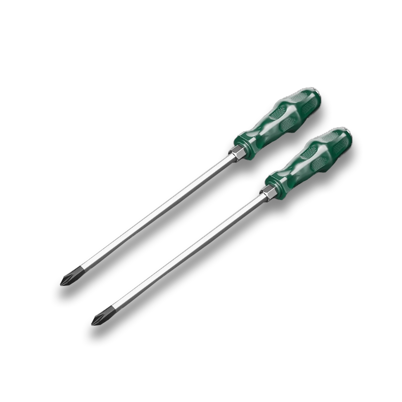 立伟铁牛绿胶炳螺丝刀8*200十字敲击型/把高清大图