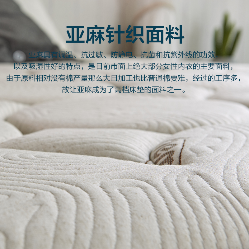 海帝星 床垫 9区独袋弹簧床垫 女性订制设计 进口乳胶床垫 1.5米1.8m简约现代卧室床垫 香格里拉高清大图