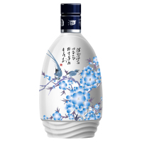 山西杏花村汾酒集团出品53度白酒475ml/瓶 100年汾藏【清雅】清香型白酒(白瓷 喜上眉梢 一支)