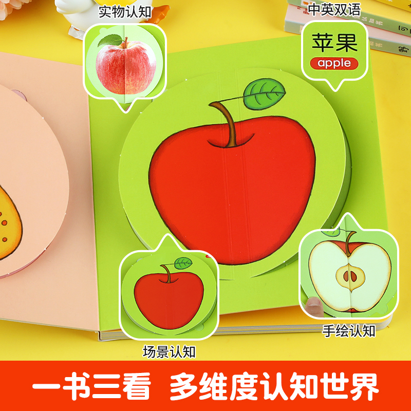 [全10册]翻翻变变认知书+手指推拉书 [正版]阳光宝贝翻翻变变认知书全4册幼儿启蒙早教书儿童绘本0到3岁1-2周岁宝宝