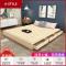 苏宁放心购实木硬板床垫排骨架护腰床板1.5双人1.8民宿落地床架榻榻米地台床A-STYLE家具