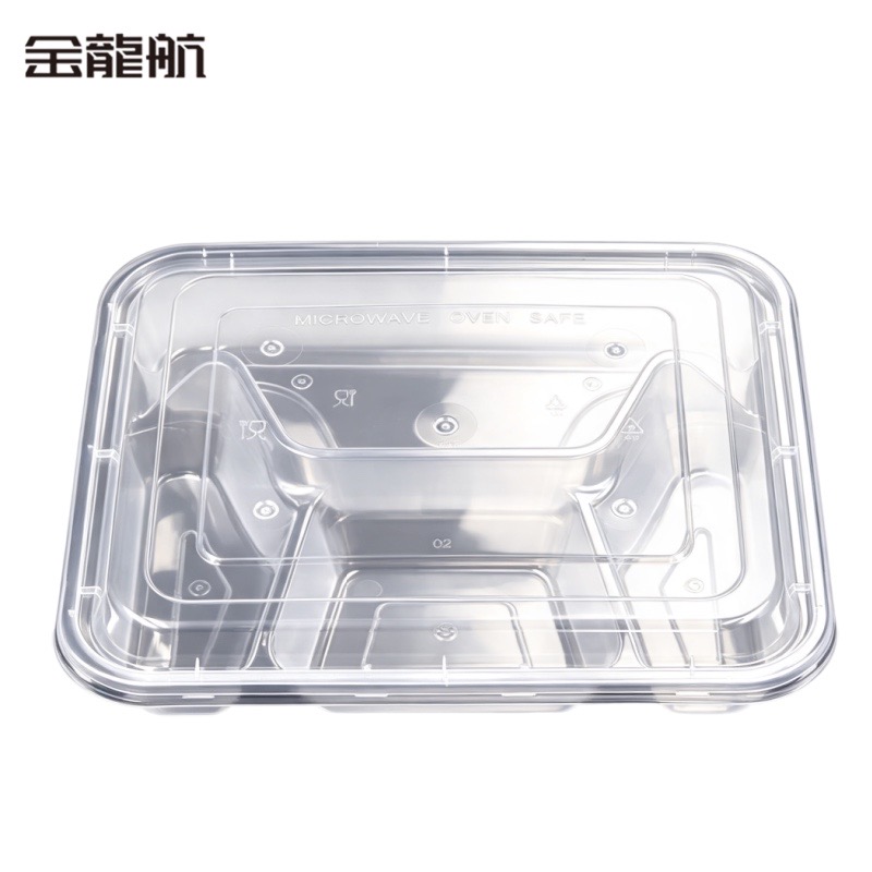 金龙航 一次性大四格餐盒 22*19*4cm150套/箱高清大图