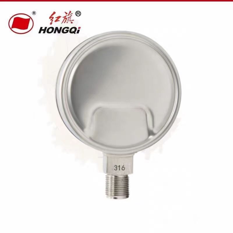 红旗 不锈钢压力表定制检测款 Y100BF 0-1MPa 块高清大图