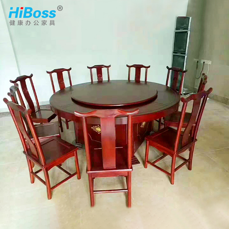 HiBoss餐桌餐桌椅组合圆桌子圆形饭吃饭桌子