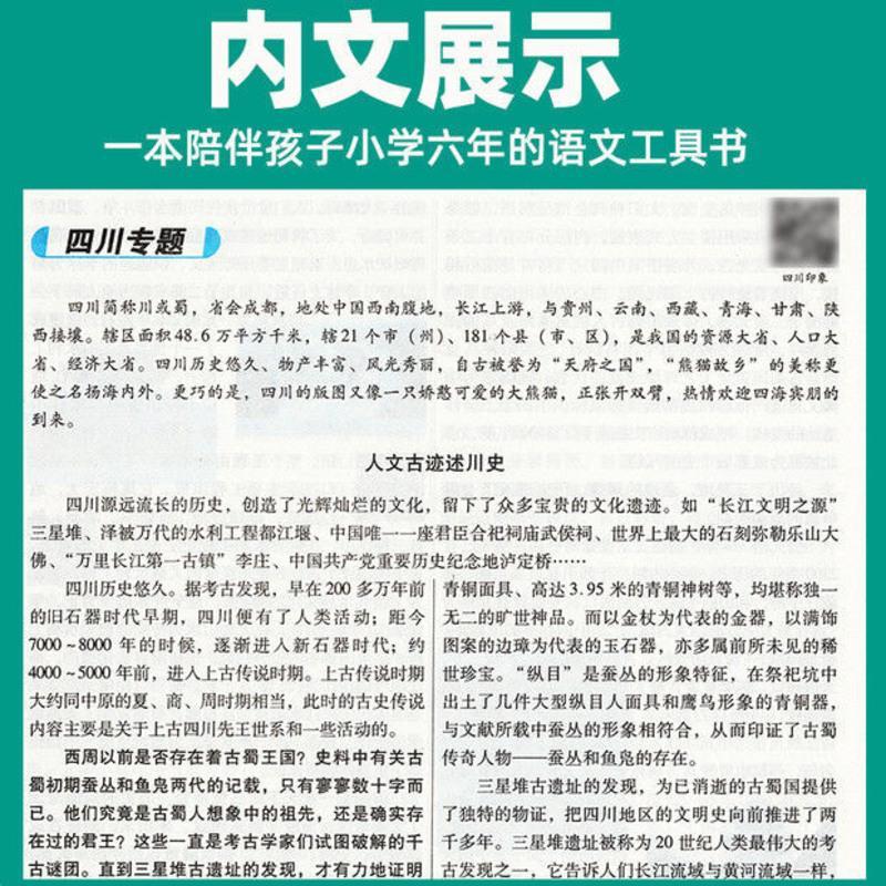 培优宝典知识集锦语文适用于四川小学语文基础知识手册四川专版