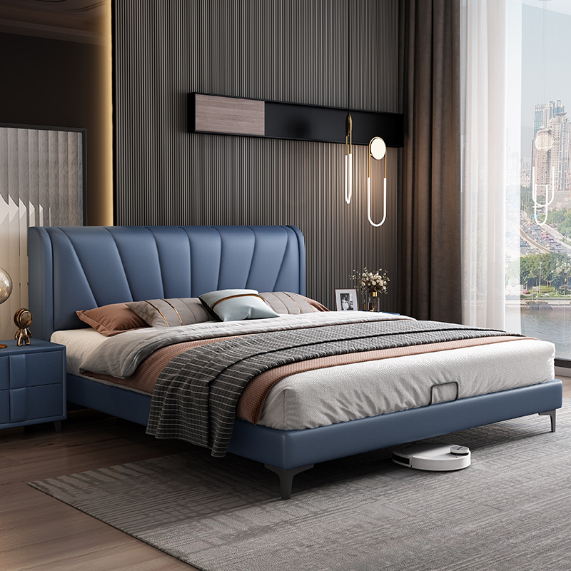 5米欧式大床北欧软包卧室家具现代简约皮艺床婚