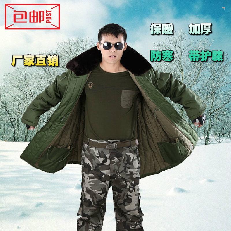 士兵军大衣棉大衣男式短款防寒大衣冷库劳保大衣带护膝短款加厚防寒