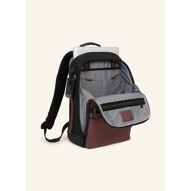 TUMI多功能商务休闲双肩包防丢追踪织物拼色防水旅行包高清大图