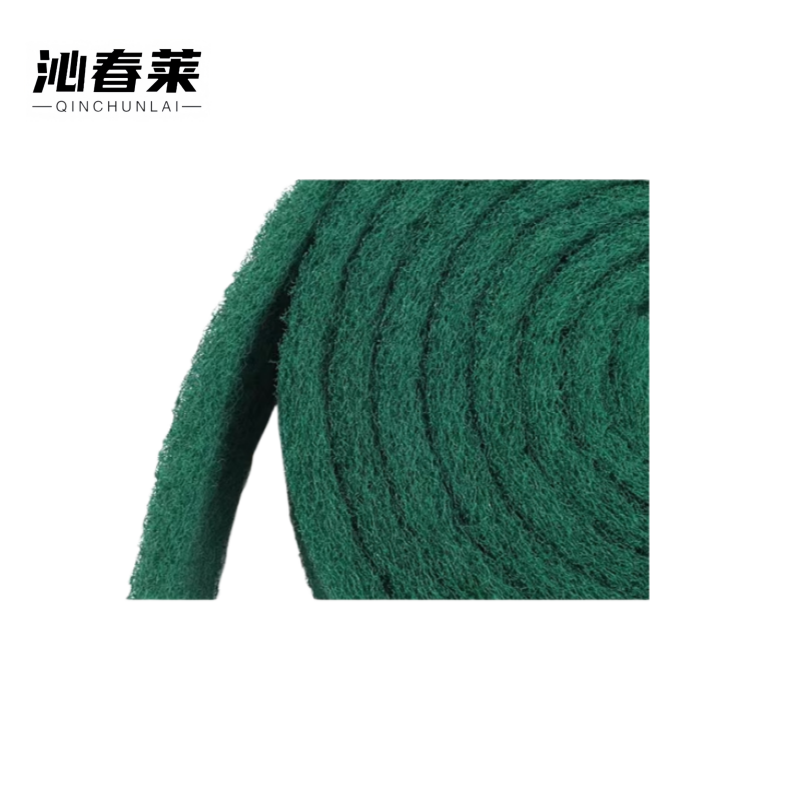 沁春莱加厚百洁布绿色5.8米长*10cm宽/卷高清大图