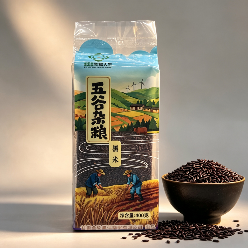 和谐幸福人生 黑米 400g 袋高清大图