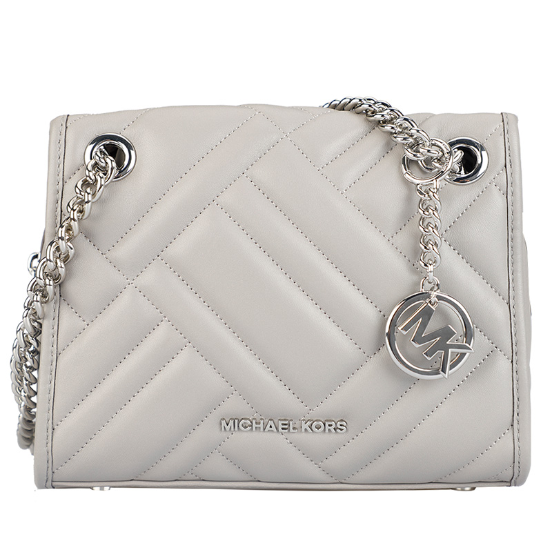 michael kors 迈克·科尔斯 mk女包 kathy系列灰色皮质女士单肩包