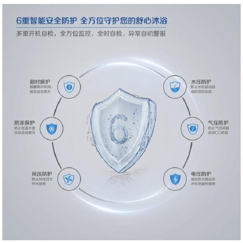 万家乐燃气热水器JSQ30-16VX7 16升 天工系列 中央增压型变频零冷水型 无氧铜装甲水箱