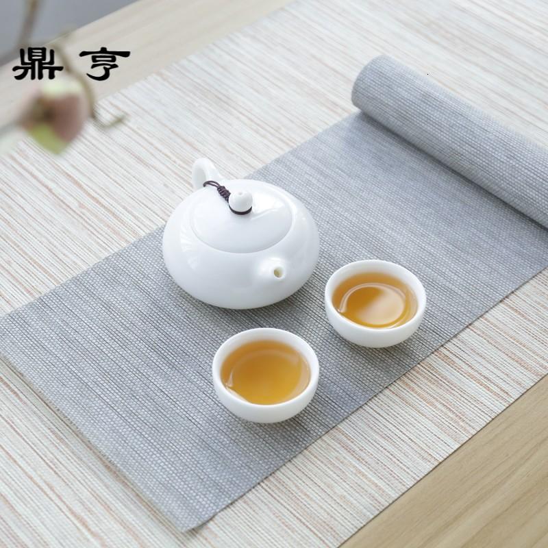 鼎亨功夫茶具套装家用简约盖碗茶壶办公喝茶德化白瓷陶瓷茶具茶杯