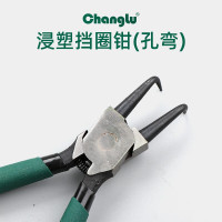 长鹿工具 专业级浸塑挡圈钳（孔弯）7寸 603007