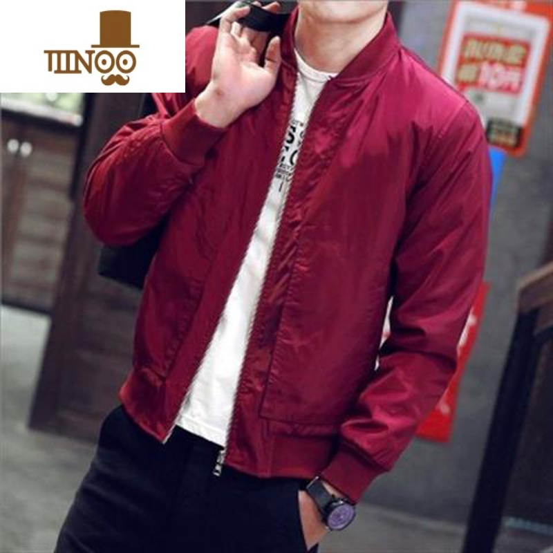 YANXU男士2021新款夹克韩版潮流黑色外套棒球服春装休闲上衣潮