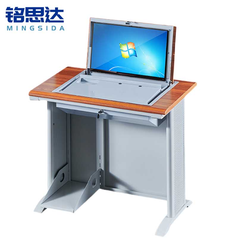 铭思达翻转电脑桌单人位张高清大图