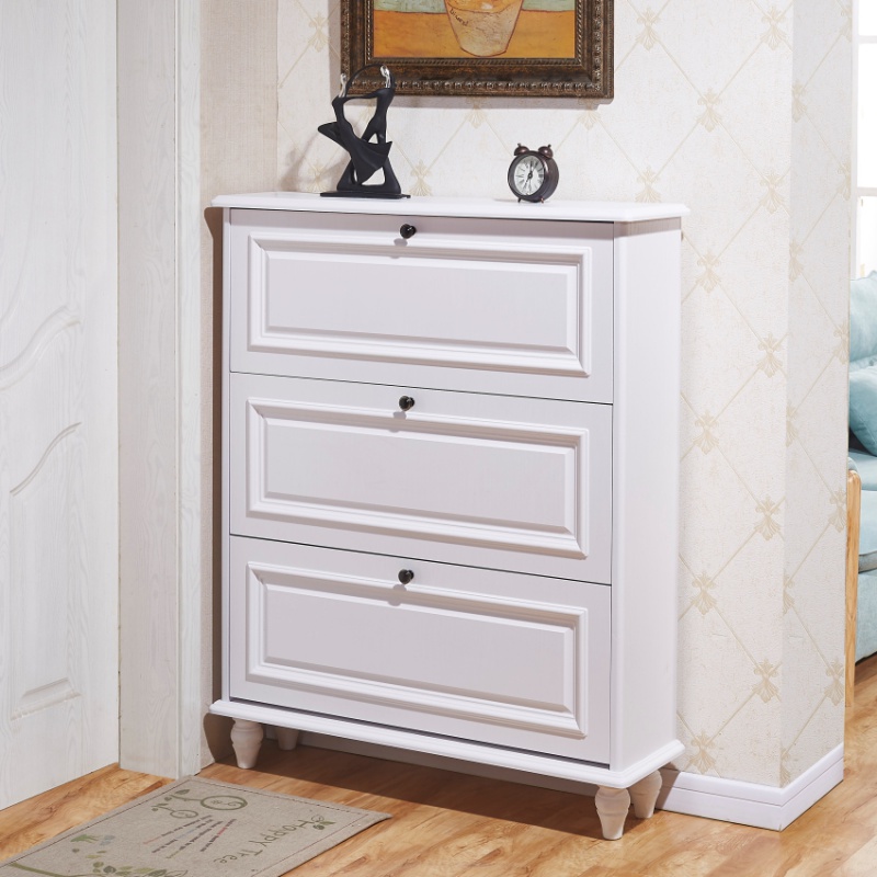 美式超薄翻斗鞋柜简约现代收纳口家用厅玄关柜北欧鞋架欧式