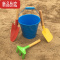 真智力沙滩玩具儿童铲子小桶套装加厚金属中号桶铲海边户外园艺挖沙工具